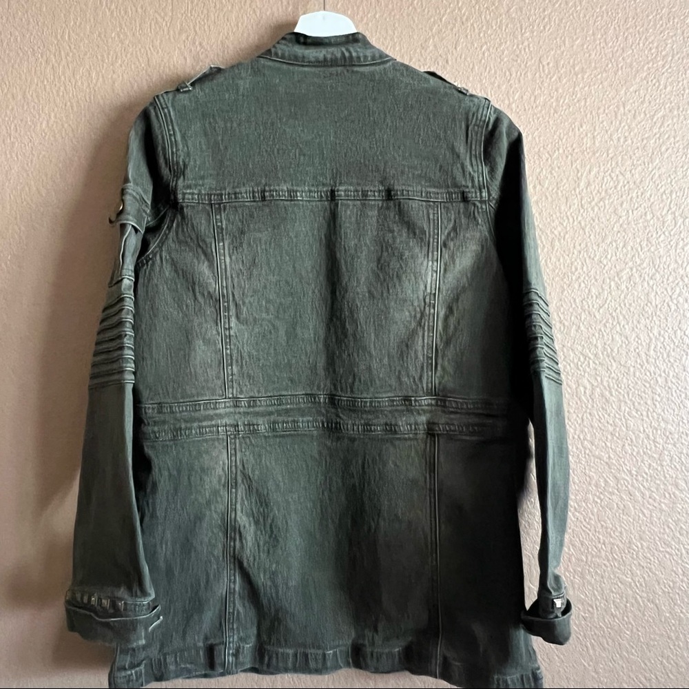 DG2 by Diane Gilman Military Embellished Denim Jacket Size Medium - Picture 7 of 9